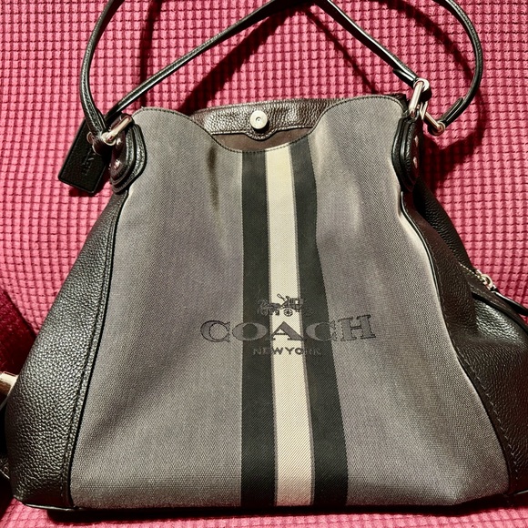 Coach Purse Black White - Picture 7 of 8